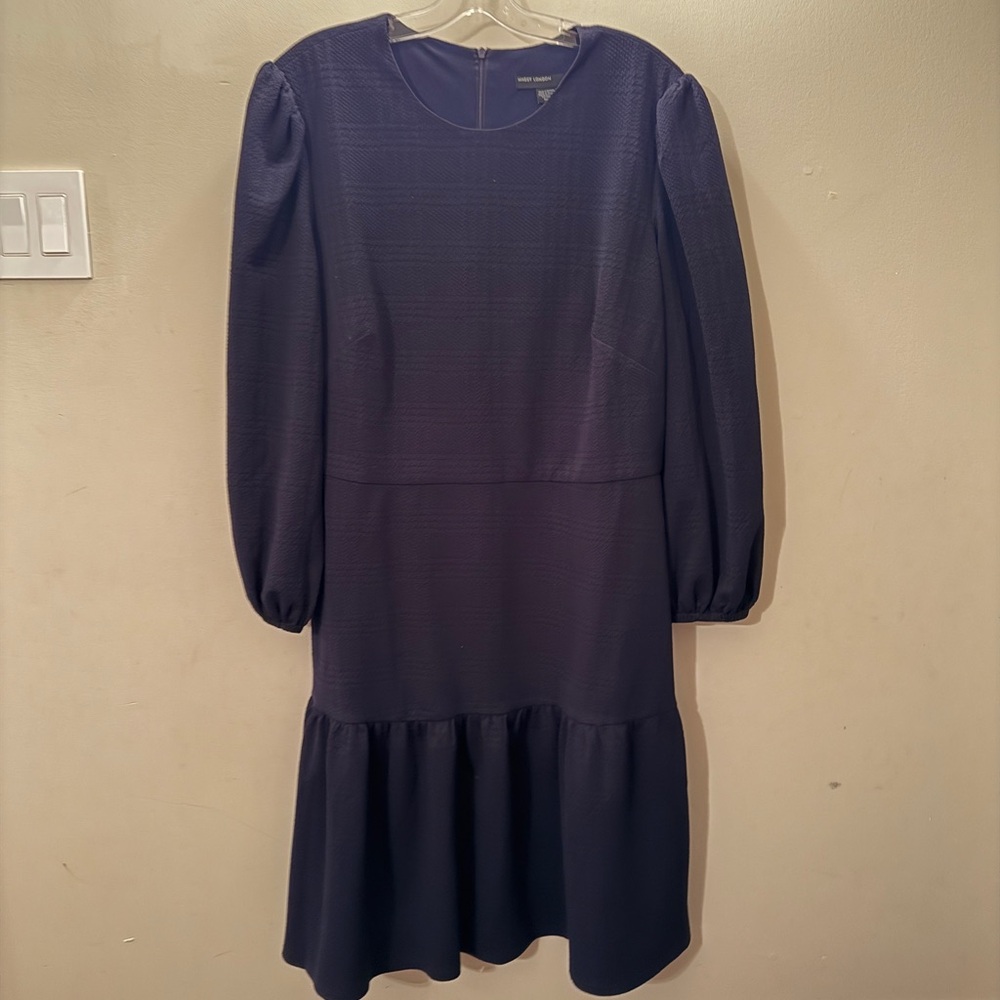 💙 Maggy London Navy Long-Sleeve Dress – Size 16 💙